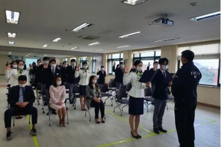 견장수여 선서식
