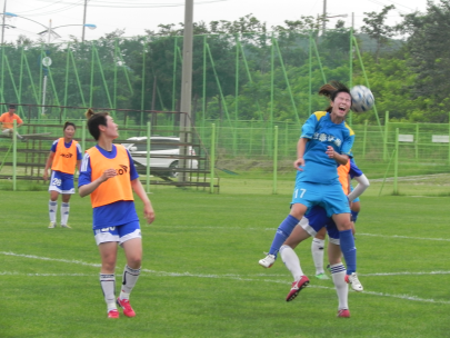 중국 강소성 여자축구단 방문과 친선경기